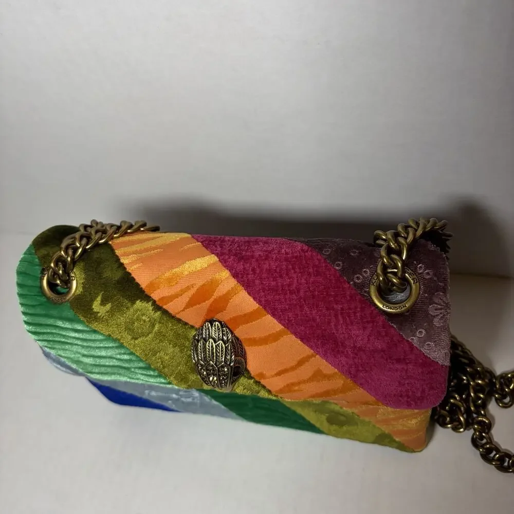 Kurt Geiger Kensington Velvet Stripe Crossbody Bag